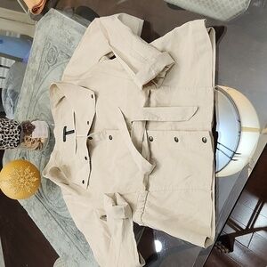 SARAH PACHINI WOMENS NUDE LINEN JACKET  medium size